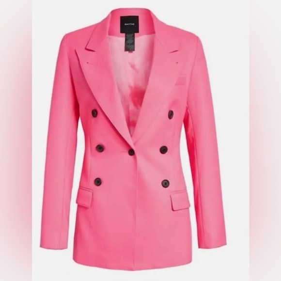 Smythe Pink Not a DB Double Breasted Blazer Jacket - Picture 5 of 9